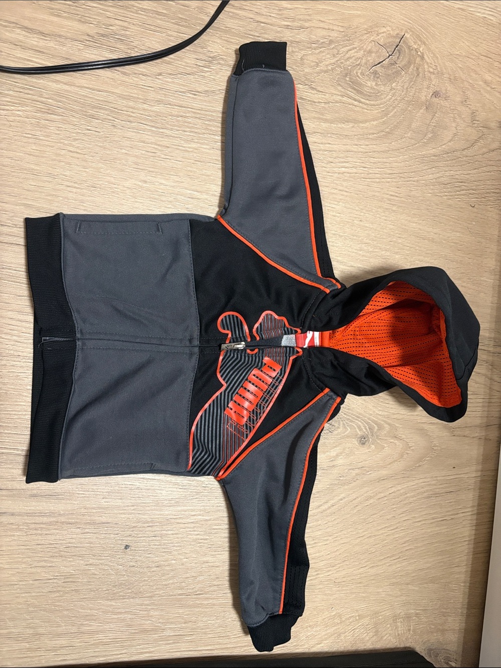 Puma Kids Hooded Jacket - Gray & Orange